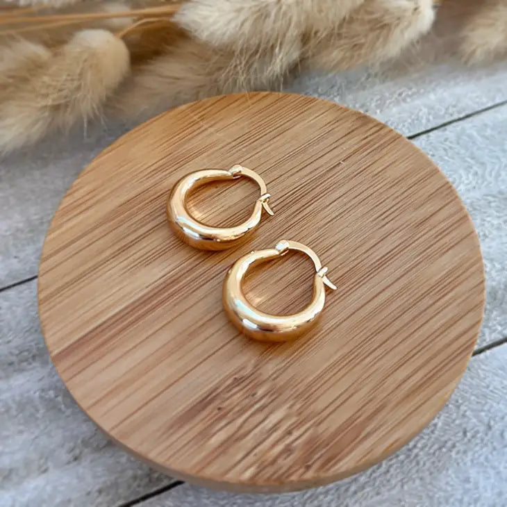 Round Chunky Hoop Earring