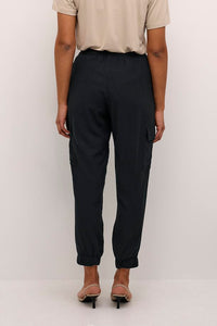 KAmilia Cropped Cargo Linen Jogger Pant