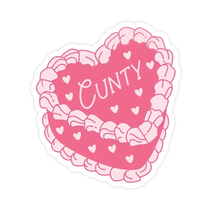 C*nty Heart Cake Sticker