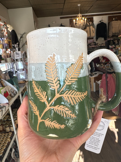 Large Meadow Fern Mug - Hands on Clay