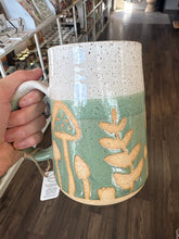 Load image into Gallery viewer, Large Green and White Dream Forager Mug - Pottery