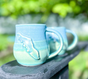 Island Map Pottery Mug