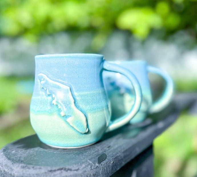 Island Map Pottery Mug