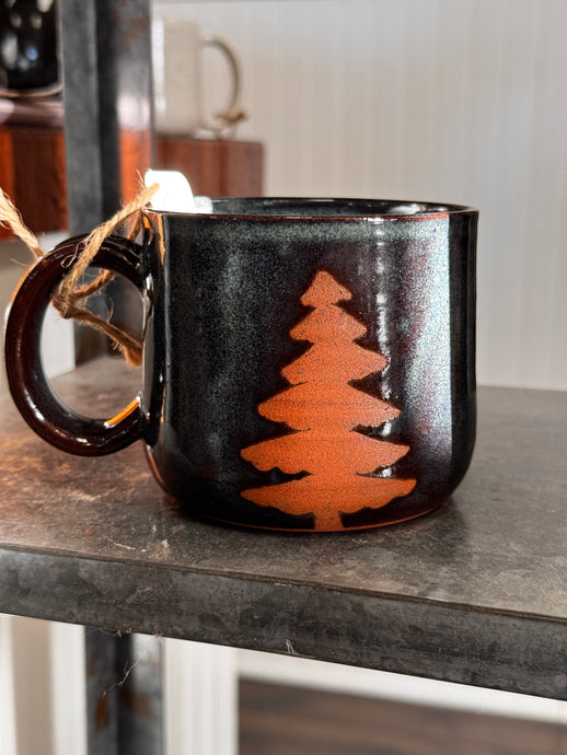 Medium Evening Trees Mug - Hands on Clay