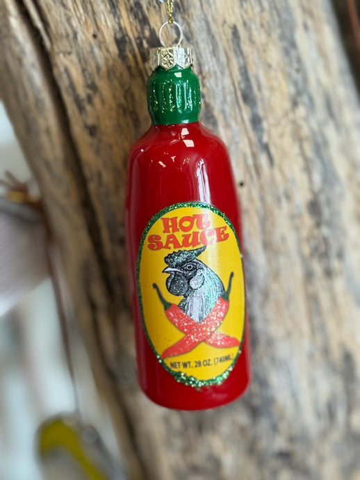 Glass Hot Sauce Ornament