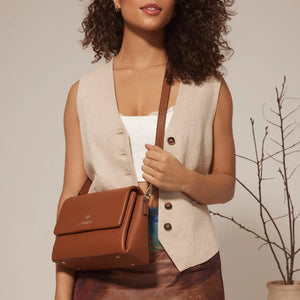 The Judy - Affogato Vegan Leather Crossbody Handbag - Lambert Bags