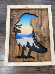 Campbell River Crow Wall Art - Westcoastkitsch