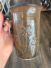 Load image into Gallery viewer, Brown Flower Slip Mug - Hands on Clay
