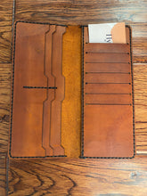 Load image into Gallery viewer, Long Bifold Wallet - Hyde and Seek - Cognac