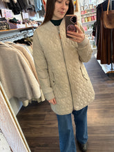 Load image into Gallery viewer, KAleila Long Quilt Jacket - Feather Grey