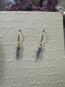 Gold Beaded Dainty Earrings