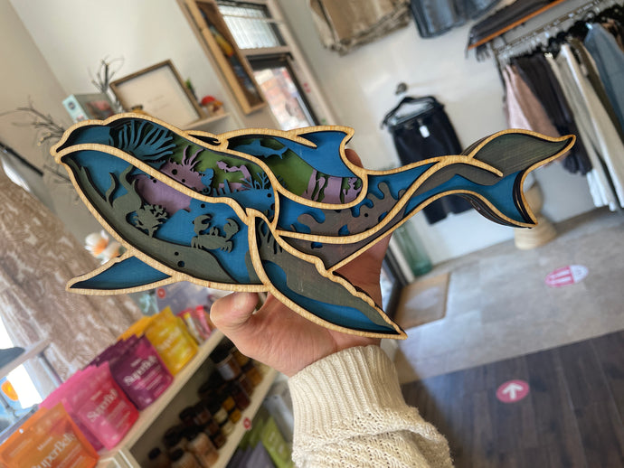 Humpback Whale Layered Wood  - Havana Art