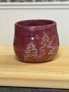 Maroon Tree Tumbler mug  - Hands On Clay