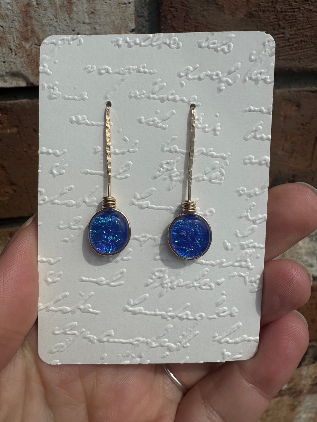Dichroic Glass Gold Filled Earring