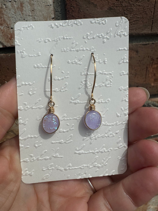 Dichroic Glass Gold Filled Earring
