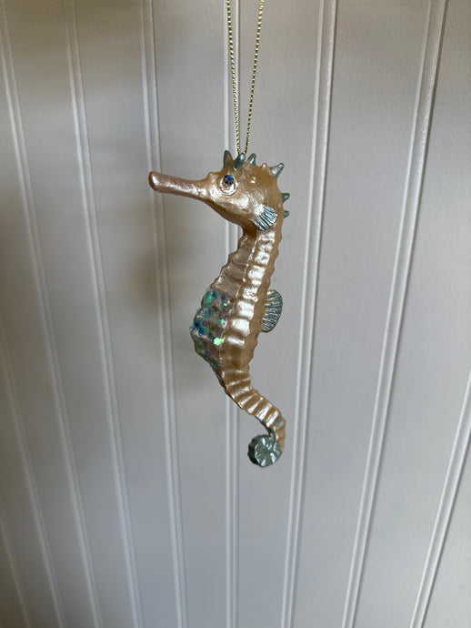 Painted Resin Seahorse Ornaments