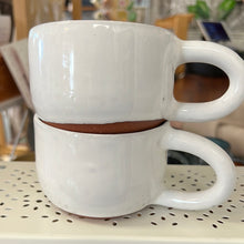 Load image into Gallery viewer, White and Red Mug - Mabel Ceramics