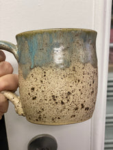 Load image into Gallery viewer, Large Blue and Speckled Rustic Pottery Mug