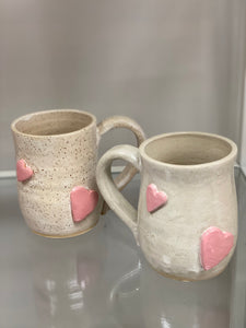Love Hearts Pottery Mug