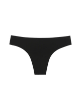 Load image into Gallery viewer, Seamless Low-Midrise Thong Underwear - Black- Huha