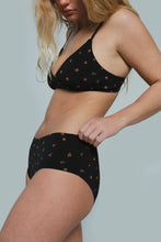 Load image into Gallery viewer, Cheeky Underwear - Black Midnight Rose - Huha