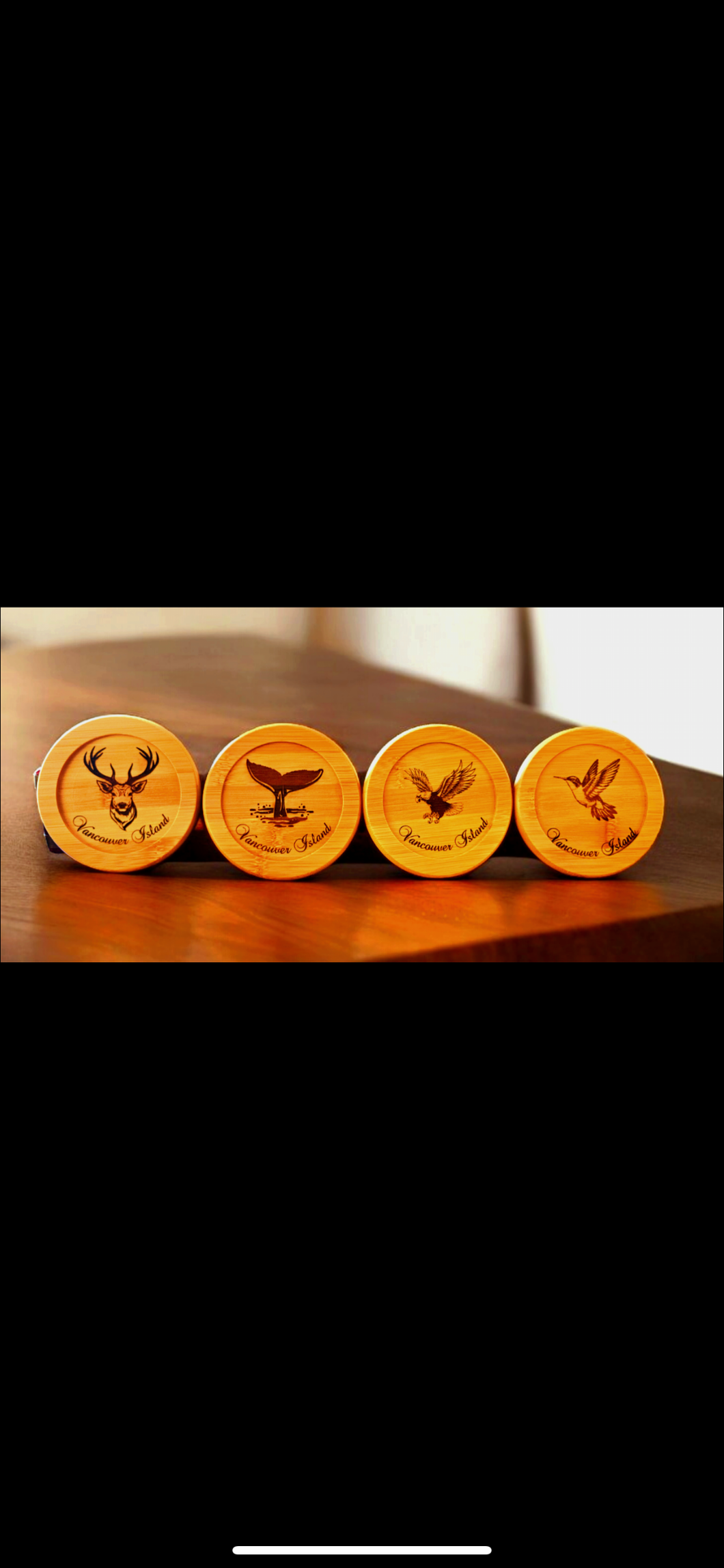 Vancouver Island Bamboo Coasters Set of 4