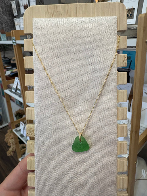 Seaglass Necklace Gold Filled