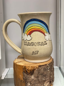 Magical AF Rainbow Mug  - Funky Fungus Pottery