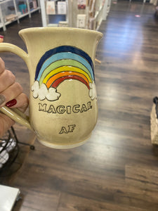 Magical AF Rainbow Mug  - Funky Fungus Pottery