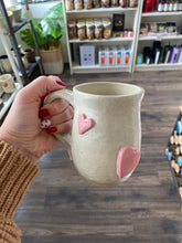 Load image into Gallery viewer, Love Hearts Pottery Mug