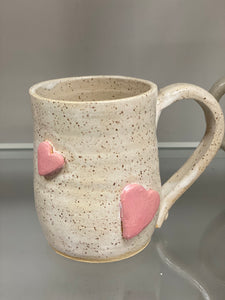 Love Hearts Pottery Mug