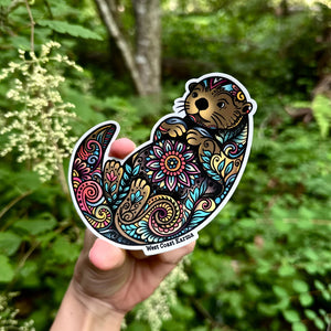 Sea Otter Vinyl Sticker