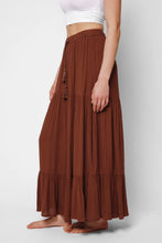 Load image into Gallery viewer, Tiered Boho Maxi Skirt - Espresso
