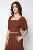 Miami Smocked Crop Top Espresso