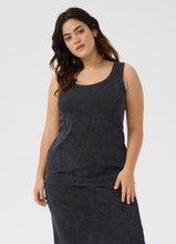 Load image into Gallery viewer, KCdalia Tank Top - Black Washed - Kaffe Curve