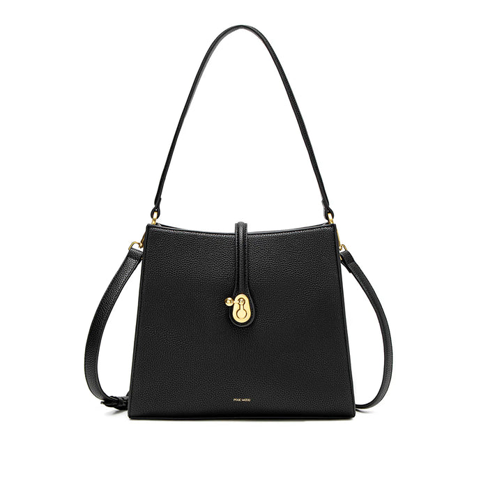 Lock Shoulder Bag - Black