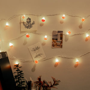 20 Mushroom LED String Lights - Kikkerland