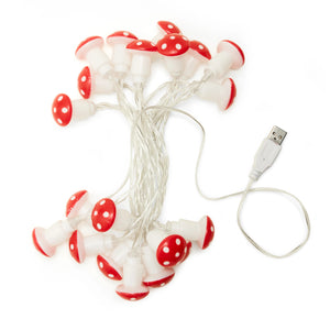 20 Mushroom LED String Lights - Kikkerland