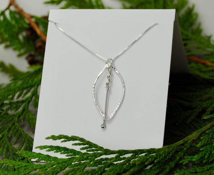 Leaf With Dancing Stick Necklace - Elements Gallery