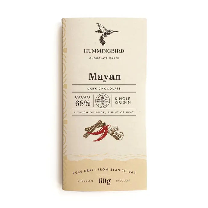 Mayan Dark Milk 68% - Hummingbird Chocolate - 60g