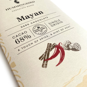 Mayan Dark Milk 68% - Hummingbird Chocolate - 60g