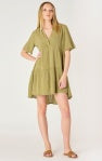 Flowly Tiered Mini Dress - Sage