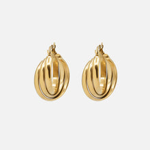 Load image into Gallery viewer, Intertwined Golden Hoops