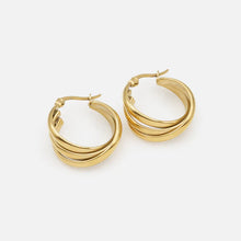 Load image into Gallery viewer, Intertwined Golden Hoops