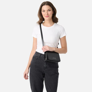 The Rebecca - Black Vegan Leather Handbag - Lambert Bags