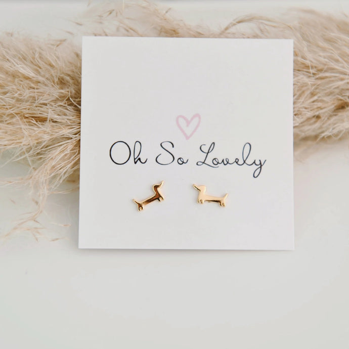 Rowan Weiner Dog Stud Earrings - Oh So Lovely