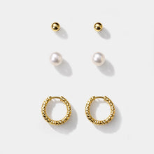 Load image into Gallery viewer, Set of 3 Golden Earrings