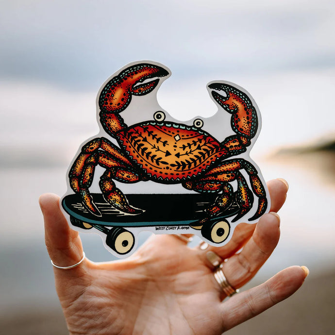 West Coast Karma Rad Crab Vinyl Sticker