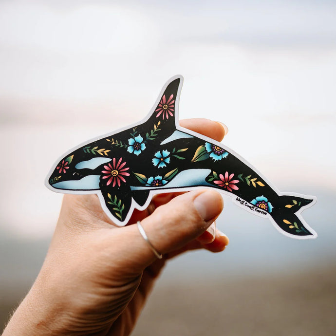 West Coast Karma Tattoo Orca Vinyl Sticker