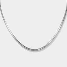 Load image into Gallery viewer, Silver Chain Flat Snake Mesh Necklace